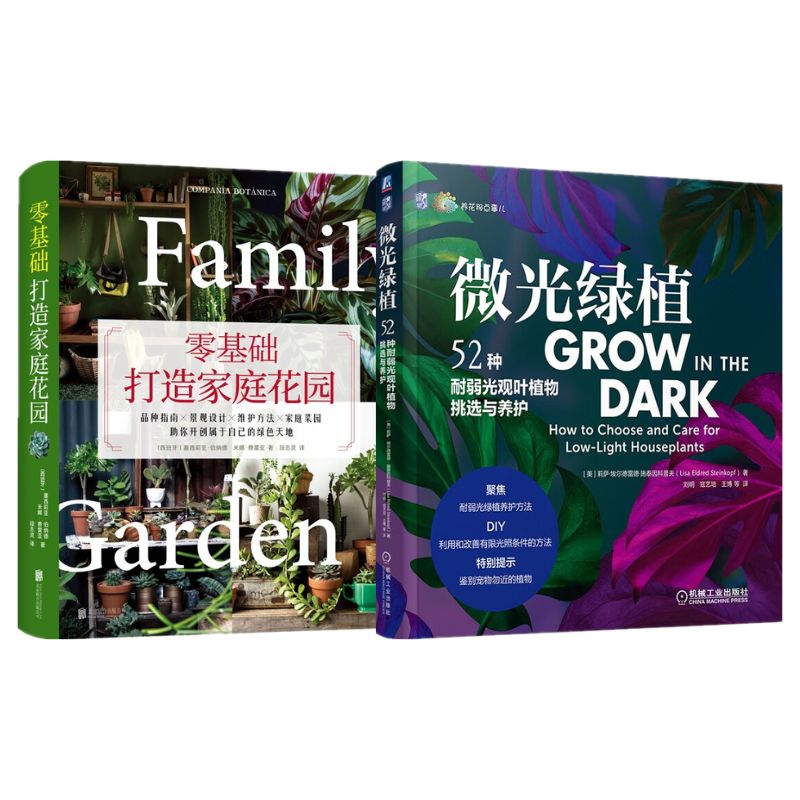 零基礎打造家庭花園+微光綠植：52種耐弱光觀葉植物挑選與養護