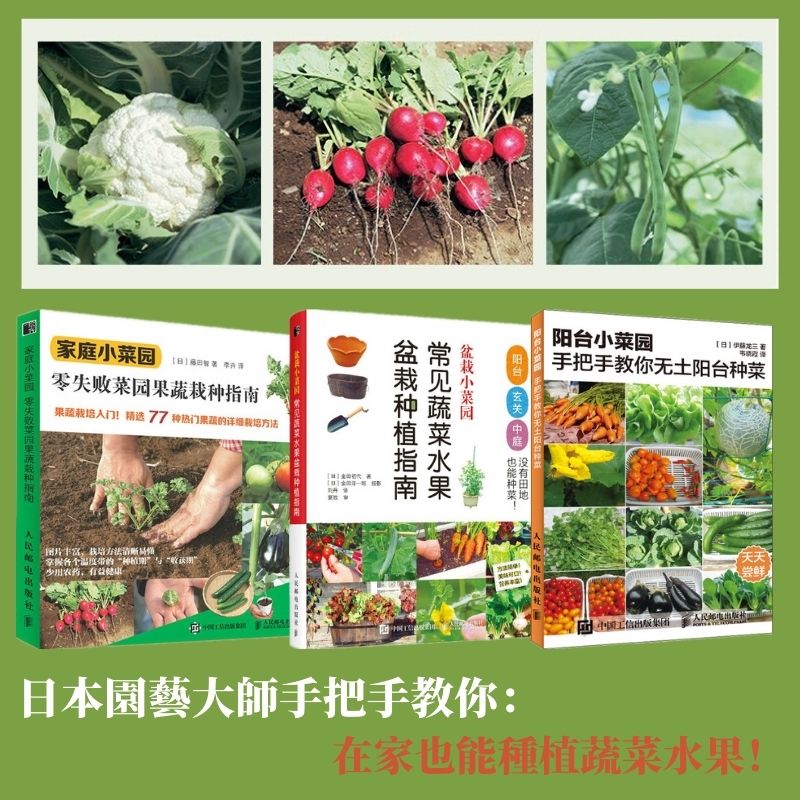 家庭小菜園：零失敗菜園果蔬栽種指南+盆栽小菜園：常見蔬菜水果盆栽種植指南+陽台小菜園：手把手教你無土陽台種菜