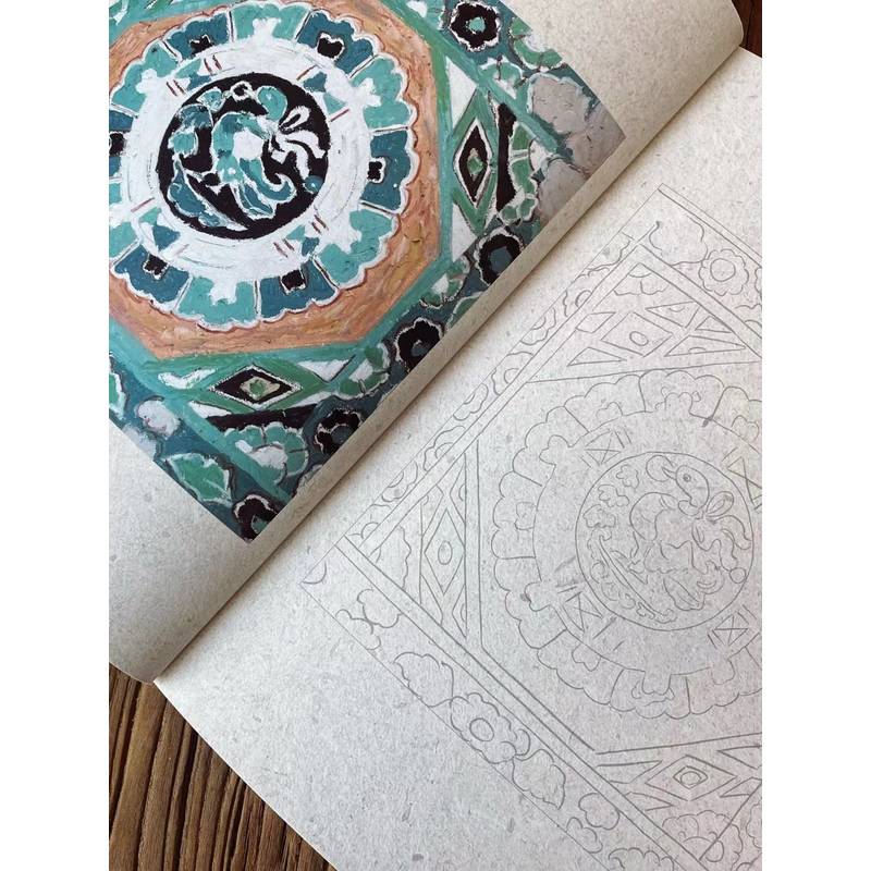 2023新書推薦：油畫棒著色系列：敦煌壁畫+國家寶藏（全兩冊）