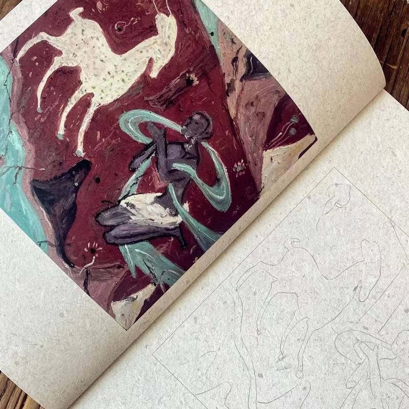 2023新書推薦：油畫棒著色系列：敦煌壁畫+國家寶藏（全兩冊）