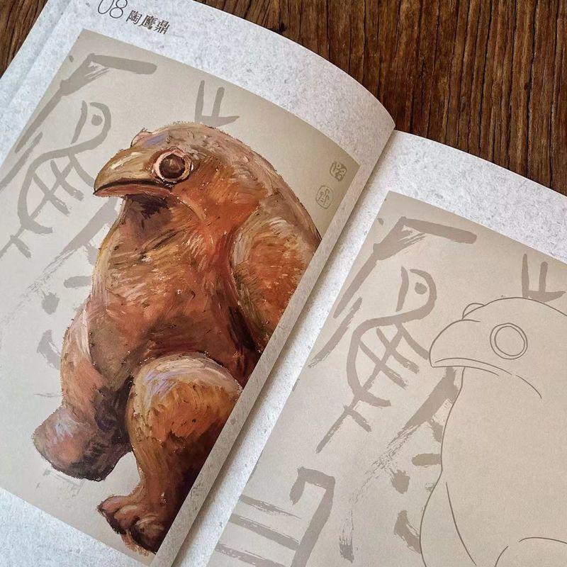 2023新書推薦：油畫棒著色系列：敦煌壁畫+國家寶藏（全兩冊）