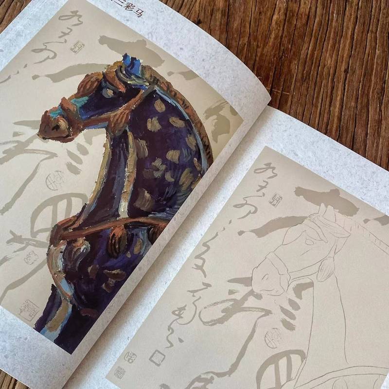 2023新書推薦：油畫棒著色系列：敦煌壁畫+國家寶藏（全兩冊）