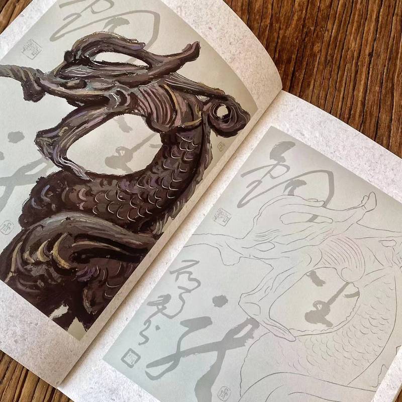 2023新書推薦：油畫棒著色系列：敦煌壁畫+國家寶藏（全兩冊）